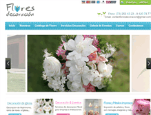 Tablet Screenshot of floresdecoracion.cl